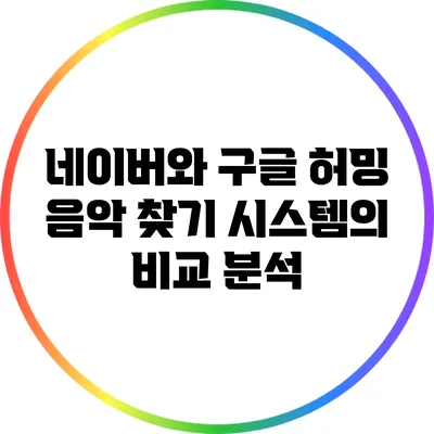 네이버와 구글 허밍: 음악 찾기 시스템의 비교 분석
