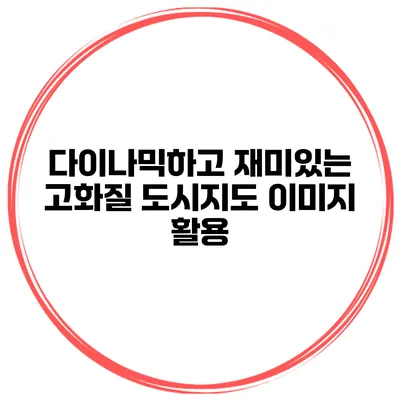 다이나믹하고 재미있는 고화질 도시지도 이미지 활용