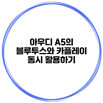아우디 A5의 블루투스와 카플레이 동시 활용하기