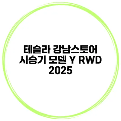 테슬라 강남스토어 시승기 모델 Y RWD 2025